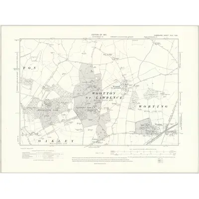 1908 Map of Hampshire & Isle of Wight XVIII.NW, 1912 Print