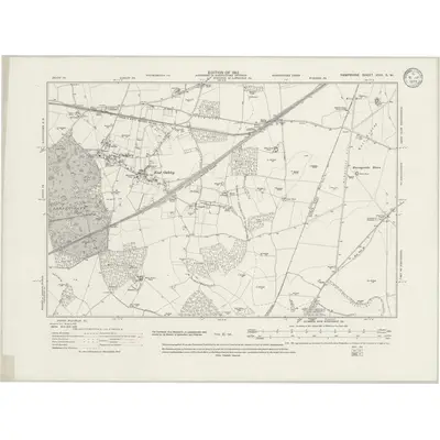 1909 Map of Hampshire & Isle of Wight XVIII.SW, 1933 Print