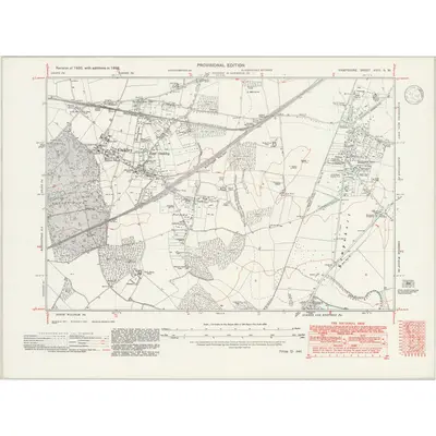 1938 Map of Hampshire & Isle of Wight XVIII.SW, 1946 Print