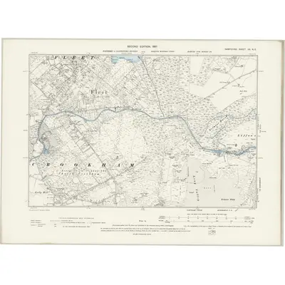 1894 Map of Hampshire & Isle of Wight XX.NE, 1897 Print