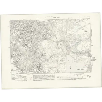 1930 Map of Hampshire & Isle of Wight XX.NE, 1932 Print