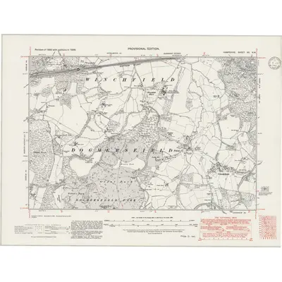 1938 Map of Hampshire & Isle of Wight XX.NW, 1946 Print