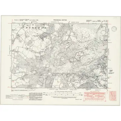 1938 Map of Hampshire & Isle of Wight XX.SE, 1946 Print