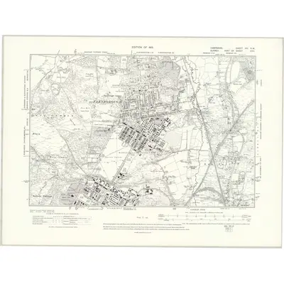 1909 Map of Hampshire & Isle of Wight XXI.NW, 1912 Print