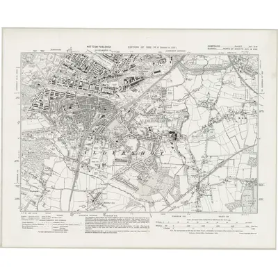1930 Map of Hampshire & Isle of Wight XXI.SW, 1933 Print