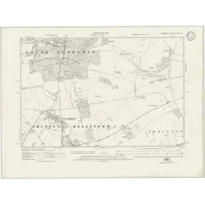 1923 Map of Hampshire & Isle of Wight XXII.NE, 1933 Print