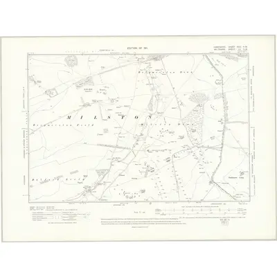 1908 Map of Hampshire & Isle of Wight XXII.NW, 1911 Print