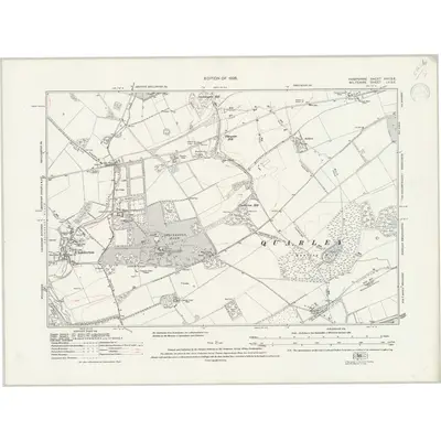 1923 Map of Hampshire & Isle of Wight XXII.SE, 1946 Print