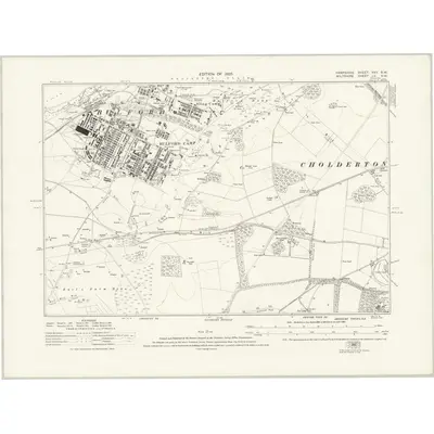 1923 Map of Hampshire & Isle of Wight XXII.SW, 1925 Print