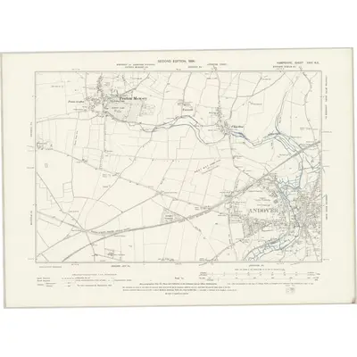 1894 Map of Hampshire & Isle of Wight XXIII.NE, 1896 Print