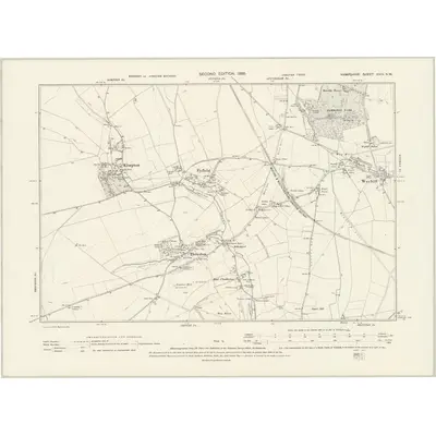 1894 Map of Hampshire & Isle of Wight XXIII.NW, 1896 Print