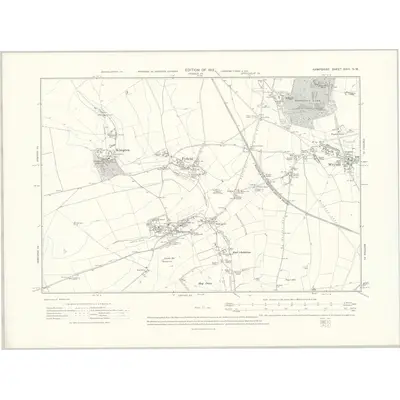 1909 Map of Hampshire & Isle of Wight XXIII.NW, 1912 Print