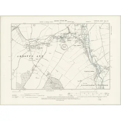 1894 Map of Hampshire & Isle of Wight XXIII.SE, 1897 Print