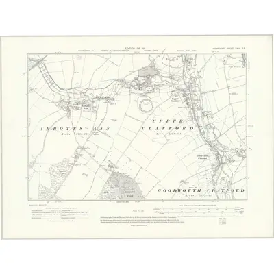 1909 Map of Hampshire & Isle of Wight XXIII.SE, 1911 Print
