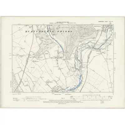 1894 Map of Hampshire & Isle of Wight XXIV.NE, 1897 Print