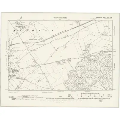 1894 Map of Hampshire & Isle of Wight XXIV.NW, 1897 Print