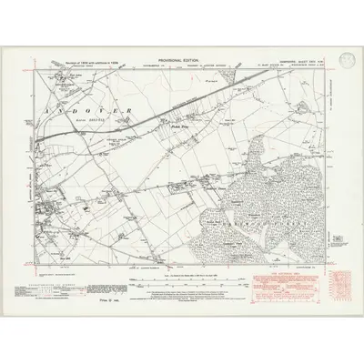 1938 Map of Hampshire & Isle of Wight XXIV.NW, 1947 Print