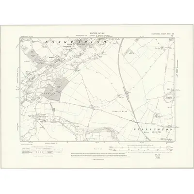 1908 Map of Hampshire & Isle of Wight XXIV.SE, 1911 Print
