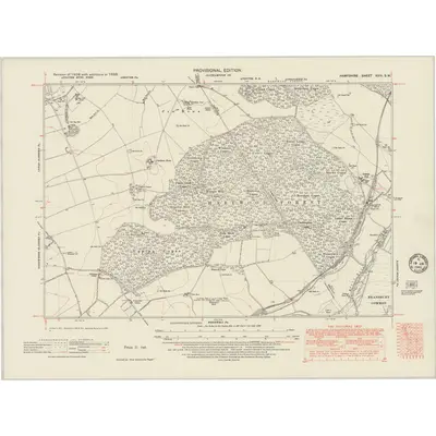1938 Map of Hampshire & Isle of Wight XXIV.SW, 1949 Print