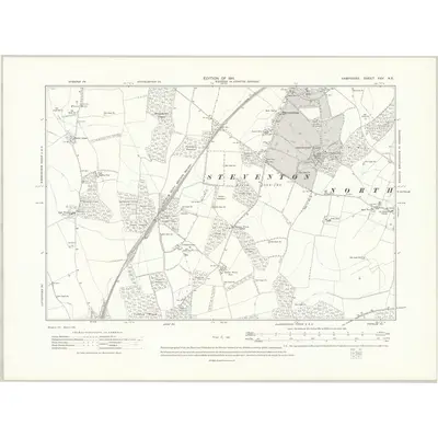 1908 Map of Hampshire & Isle of Wight XXV.NE, 1911 Print