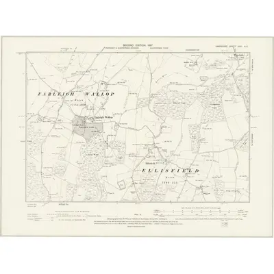 1894 Map of Hampshire & Isle of Wight XXVI.NE, 1897 Print