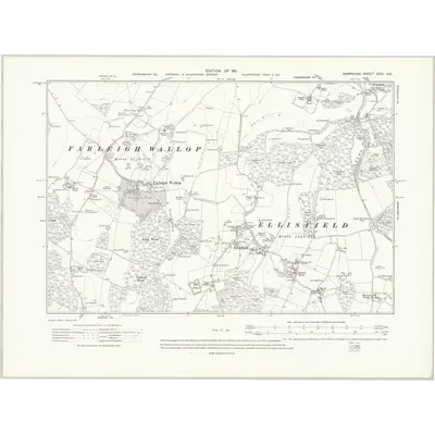 1909 Map of Hampshire & Isle of Wight XXVI.NE, 1911 Print