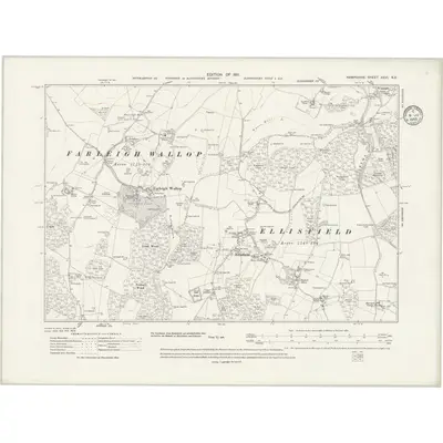 1909 Map of Hampshire & Isle of Wight XXVI.NE, 1935 Print