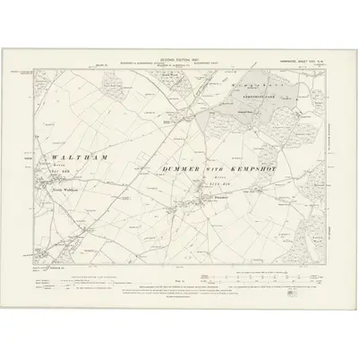 1894 Map of Hampshire & Isle of Wight XXVI.NW, 1897 Print