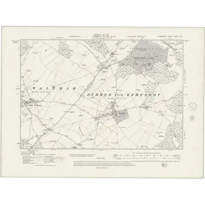 1909 Map of Hampshire & Isle of Wight XXVI.NW, 1945 Print