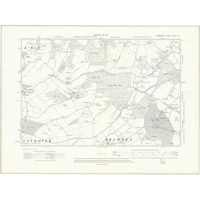 1908 Map of Hampshire & Isle of Wight XXVI.SE, 1911 Print