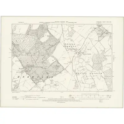1894 Map of Hampshire & Isle of Wight XXVII.NW, 1897 Print