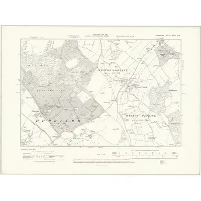 1908 Map of Hampshire & Isle of Wight XXVII.NW, 1911 Print