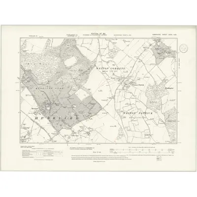 1908 Map of Hampshire & Isle of Wight XXVII.NW, 1936 Print