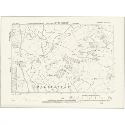 1894 Map of Hampshire & Isle of Wight XXVII.SE, 1897 Print