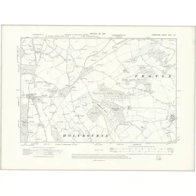 1909 Map of Hampshire & Isle of Wight XXVII.SE, 1910 Print