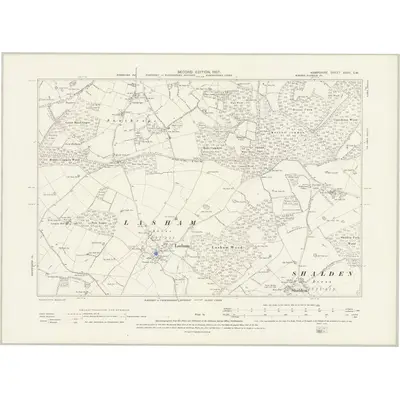 1894 Map of Hampshire & Isle of Wight XXVII.SW, 1897 Print