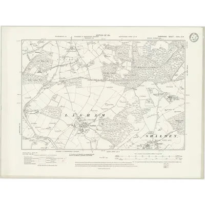 1909 Map of Hampshire & Isle of Wight XXVII.SW, 1933 Print