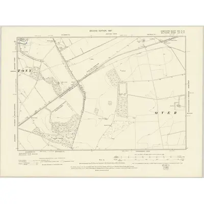 1894 Map of Hampshire & Isle of Wight XXX.NE, 1897 Print