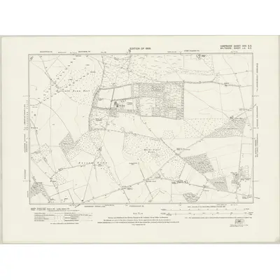 1923 Map of Hampshire & Isle of Wight XXX.SE, 1926 Print