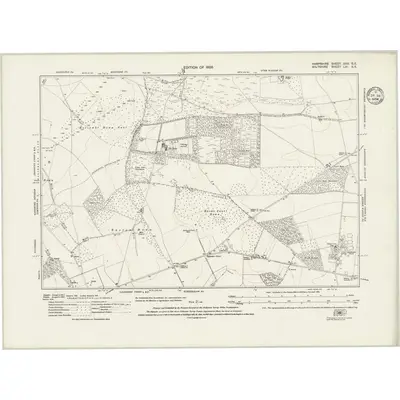 1923 Map of Hampshire & Isle of Wight XXX.SE, 1934 Print