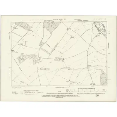 1894 Map of Hampshire & Isle of Wight XXXI.NE, 1897 Print