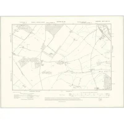 1908 Map of Hampshire & Isle of Wight XXXI.NE, 1911 Print