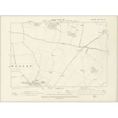 1894 Map of Hampshire & Isle of Wight XXXI.NW, 1897 Print