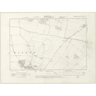 1908 Map of Hampshire & Isle of Wight XXXI.NW, 1911 Print