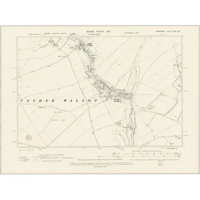 1894 Map of Hampshire & Isle of Wight XXXI.SW, 1897 Print