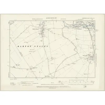 1894 Map of Hampshire & Isle of Wight XXXII.NE, 1897 Print