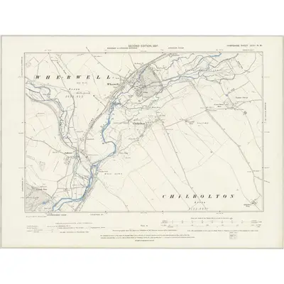 1894 Map of Hampshire & Isle of Wight XXXII.NW, 1897 Print