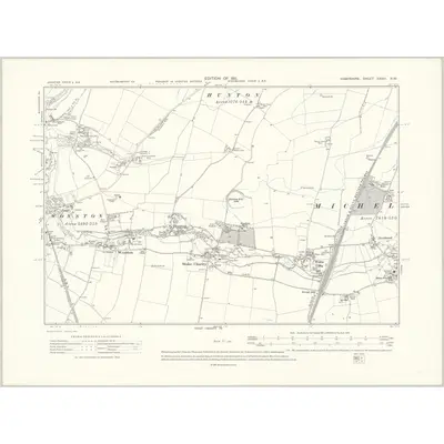 1908 Map of Hampshire & Isle of Wight XXXIII.NW, 1911 Print
