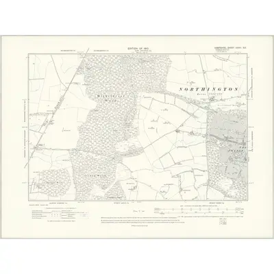 1908 Map of Hampshire & Isle of Wight XXXIII.SE, 1910 Print