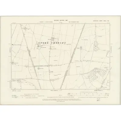 1894 Map of Hampshire & Isle of Wight XXXIII.SW, 1897 Print